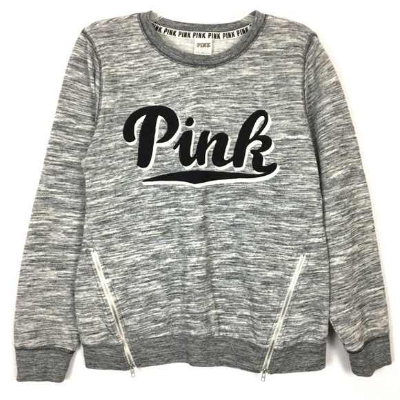 PINK Victoria's Secret Tops - Pink grey sweatshirt sz Small